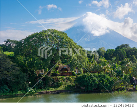 Green landscape of Ometepe island Green landscape of Ometepe island 122456438