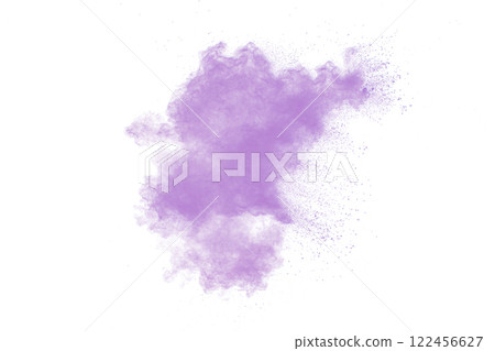 Purple cloud of smoke is floating in the air 122456627