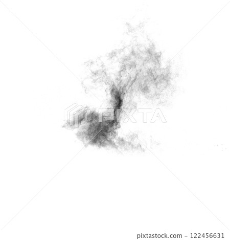 Black and white image of a cloud of smoke Black and white image of a cloud of smoke 122456631