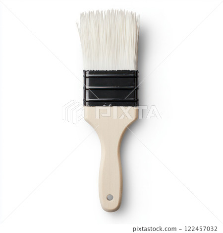 Paintbrush ready for artistic projects and creative endeavors. isolated on white background. 122457032