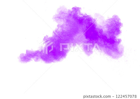 Pink cloud of smoke is floating in the air 122457078