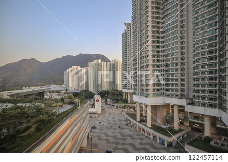 Jan 10 2025 Urban Residential Buildings with Mountain Backdrop at Tung Chung 122457114