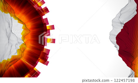 Trendy abstract wireframe background. Modern science or technology art elements. Surface illustration. Trendy abstract wireframe background. Modern science or technology art elements. Surface illustration. 122457198