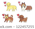 Dog and heart 122457255