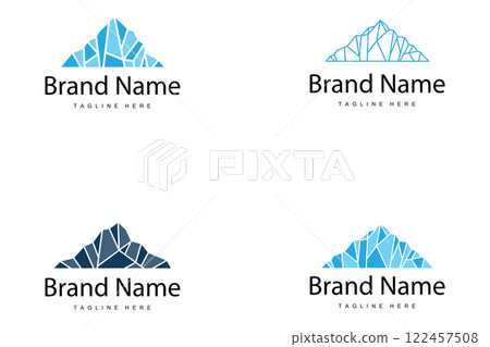 Iceberg Logo, Antarctica Logo Design, Simple Nature Landscape Vector Illustration Template Iceberg Logo, Antarctica Logo Design, Simple Nature Landscape Vector Illustration Template 122457508