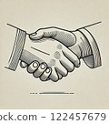 Handshake illustration 122457679