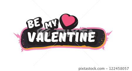 Be my Valentine text sticker and label png. Be my Valentine t-shirt, banner, apparel, sticker design template ready for printing, vector illustration Be my Valentine text sticker and label png. Be my Valentine t-shirt, banner, apparel, sticker design template ready for printing, vector illustration 122458057