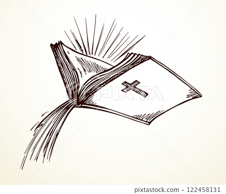 Vector drawing. Water from book 122458131