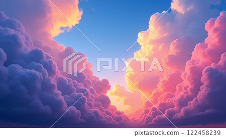 Vast and vibrant cloudscape 122458239