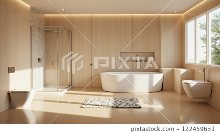 現代簡約的浴室內飾 現代簡約的浴室內飾 122459631