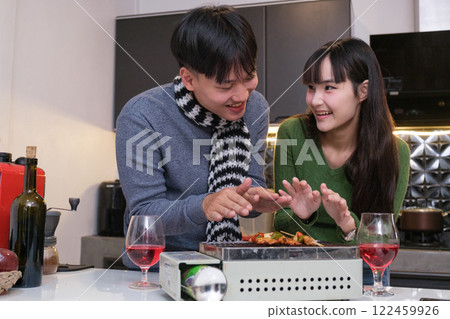 Young Asian couple living at home 122459926
