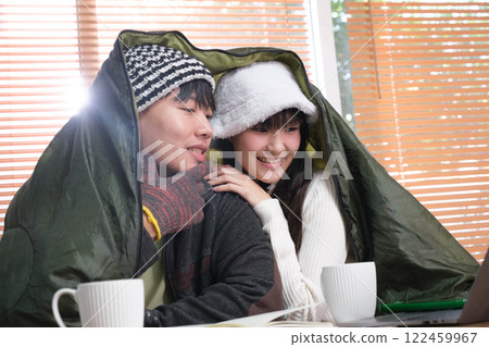Young Asian couple living at home 122459967