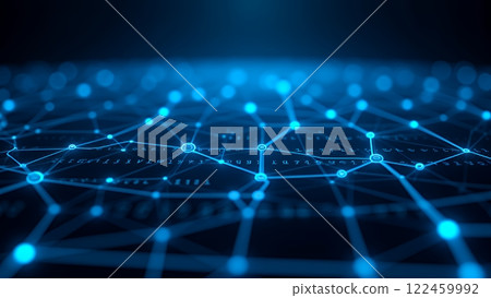 A network spread across the world map A network spread across the world map 122459992