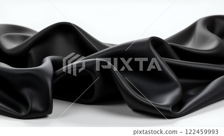 Black synthetic leather drape close up Black synthetic leather drape close up 122459993