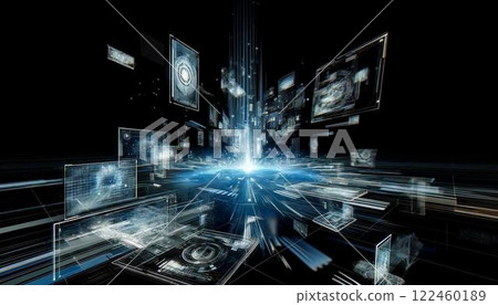 Cyberspace abstract background Cyberspace abstract background 122460189