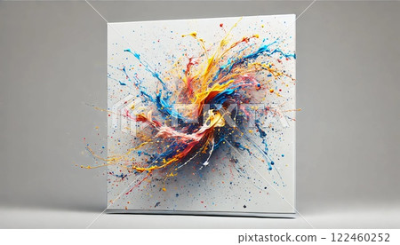 Colorful ink splatter background Colorful ink splatter background 122460252