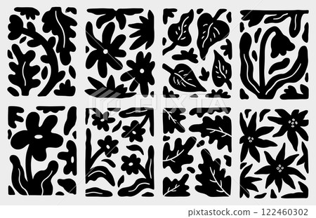 Set of black silhouette designs 122460302