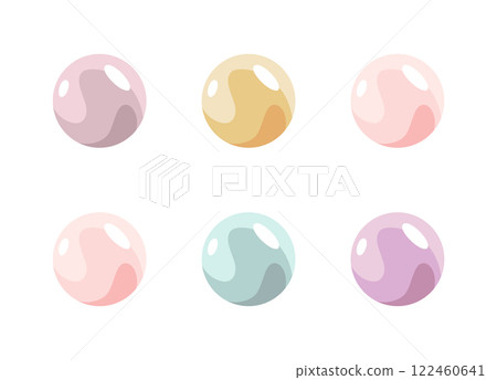Pearl shell icon. Beautiful pearl in cartoon flat style. Vector illustration isolated on white background 122460641
