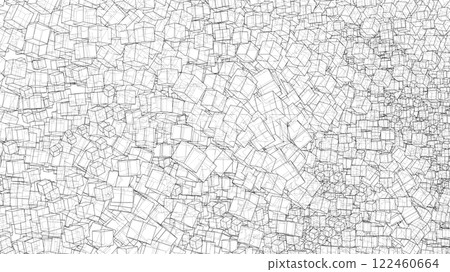 Wireframe Boxes. Sketch style 122460664