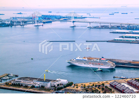 Yokohama cityscape in Japan, with Asuka II leaving Osanbashi Pier and other sights seen on January 19, 2025 122460710