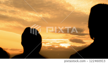 Watching the sunset 122460913