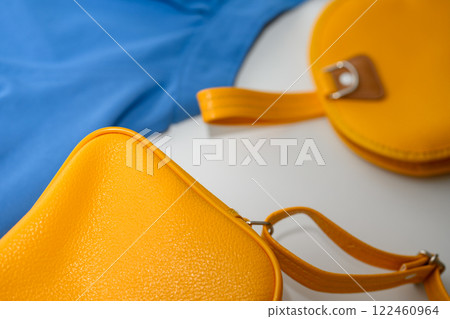 Scene with a yellow school bag Scene with a yellow school bag 122460964