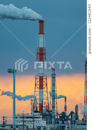 Yokkaichi Industrial Area Sunset Nagoya 122461443