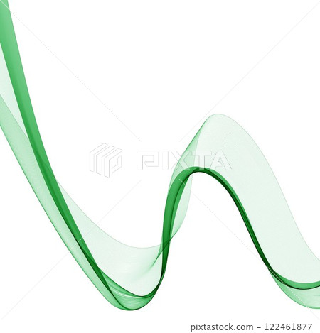 Abstract green wavy lines. Colorful vector background. smoke transparent green wave. Eps 10 122461877