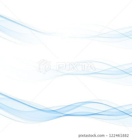 Set of blue abstract colored waves. Eps 10 122461882