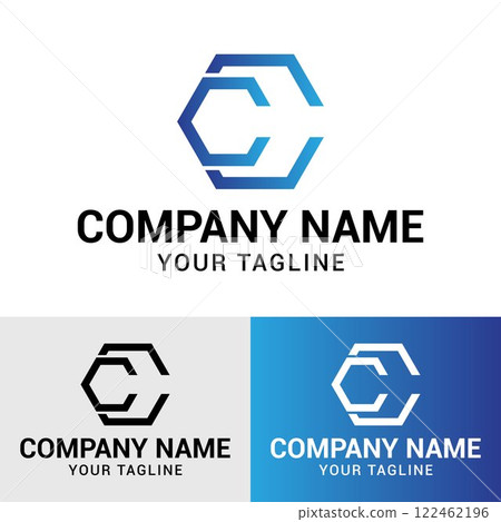Initial CC letter Polygon Shaped Logo Design Template Initial CC letter Polygon Shaped Logo Design Template 122462196