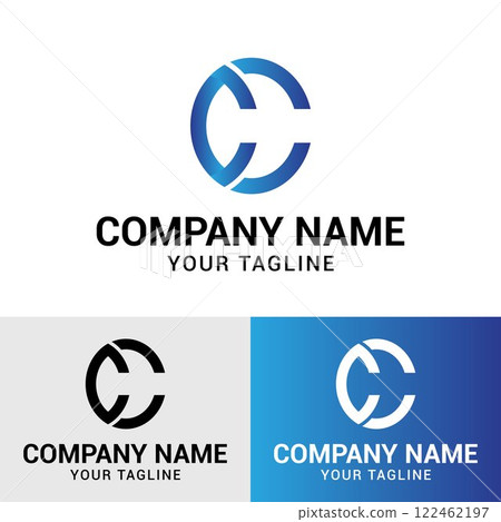 Abstract Initial CC letter Geometric Circle Shaped Logo Design Template Abstract Initial CC letter Geometric Circle Shaped Logo Design Template 122462197