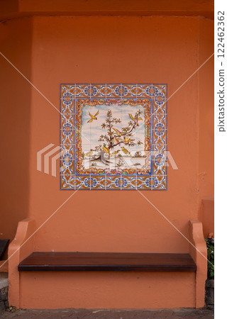 Bench and azulejos, Canico, Madeira, Portugal Bench and azulejos, Canico, Madeira, Portugal 122462362