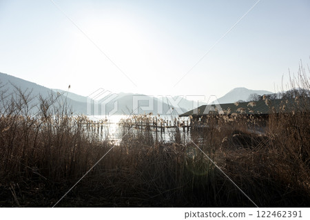 Panorama of lake Tegernsee, Bavaria, Germany 122462391