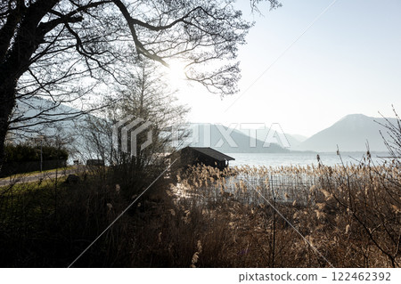 Panorama of lake Tegernsee, Bavaria, Germany Panorama of lake Tegernsee, Bavaria, Germany 122462392