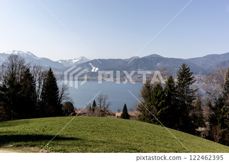 Panorama of lake Tegernsee, Bavaria, Germany 122462395