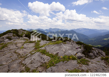 Mountain hiking Wallberg and Setzberg mountain, Bavaria, Germany 122462396