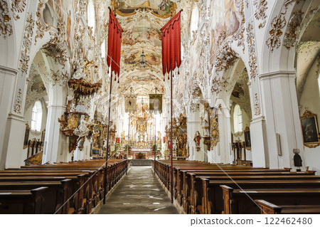 Pilgrimage church Rottenbuch, Munich Way of St. James, Bavaria, Germany 122462480