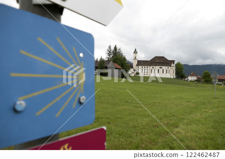 Pilgrimage church Wieskirche, Munich Way of St. James, Bavaria, Germany 122462487