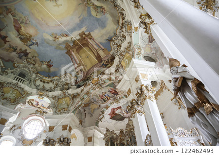 Pilgrimage church Wieskirche, Munich Way of St. James, Bavaria, Germany 122462493