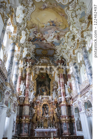 Pilgrimage church Wieskirche, Munich Way of St. James, Bavaria, Germany 122462497