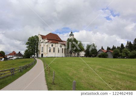 Pilgrimage church Wieskirche, Munich Way of St. James, Bavaria, Germany 122462498