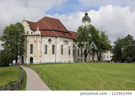 Pilgrimage church Wieskirche, Munich Way of St. James, Bavaria, Germany 122462499