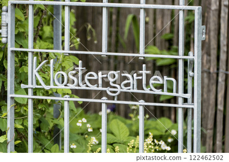 Pilgrimage church Steingaden, Klostergarten, Munich Way of St. James, Bavaria, Germany 122462502