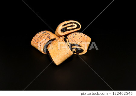 Cookie rolls with poppy seed filling. Cookie rolls with poppy seed filling. 122462545