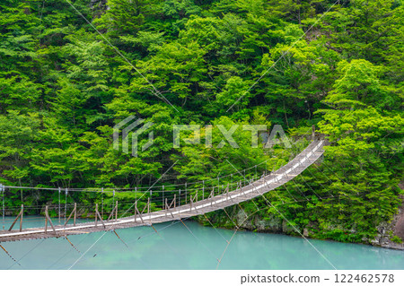 位於川根町（靜岡縣）的洲又峽夢幻大吊橋的景色 122462578
