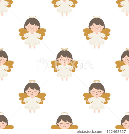 angel girl seamless pattern 122462837