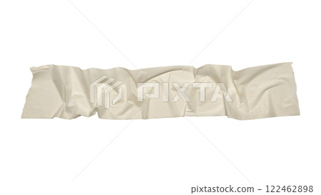 White paper construction scotch, shiny sticky strip of stationery tape, self-adhesive tape isolated on white background. Banner with copy space. White paper construction scotch, shiny sticky strip of stationery tape, self-adhesive tape isolated on white background. Banner with copy space. 122462898