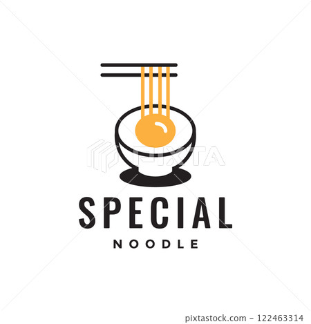 special noodle bowl egg taste line style simple minimal colorful logo design vector icon illustration special noodle bowl egg taste line style simple minimal colorful logo design vector icon illustration 122463314