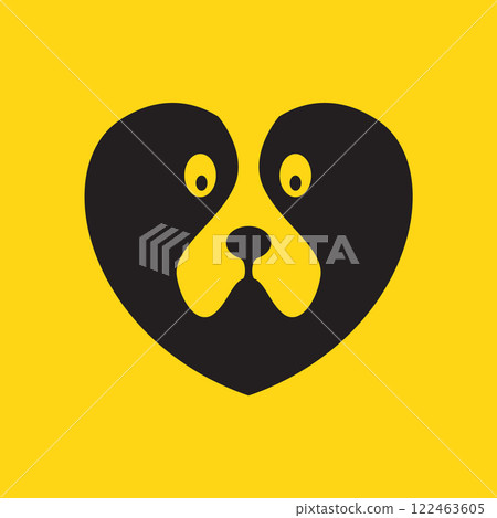 dog lover pets canine heart modern minimal simple mascot logo icon vector illustration dog lover pets canine heart modern minimal simple mascot logo icon vector illustration 122463605