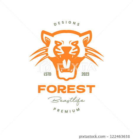 animal beast forest wildlife carnivore jaguar roar vintage style colorful logo design vector icon illustration animal beast forest wildlife carnivore jaguar roar vintage style colorful logo design vector icon illustration 122463638